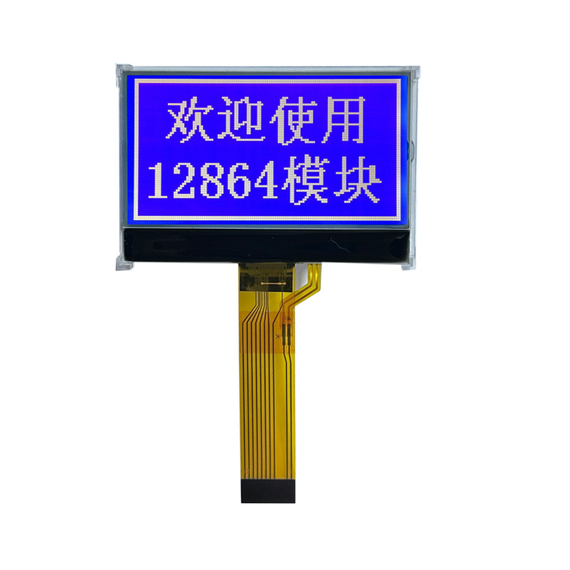128x64 COG Graphic Display STN Blue Negative LCD Display mode